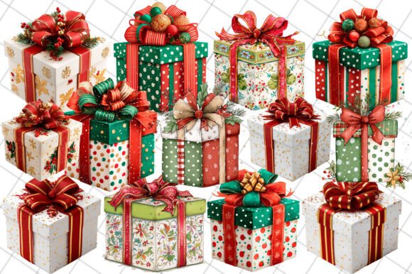 Download Whimsical Christmas Gift Box Clipart - Gift box clipart Collection