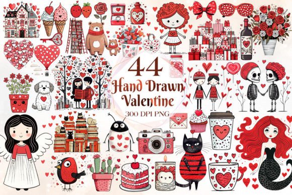 Download Hand Drawn Valentine's Day Clipart - Hand drawn valentine Collection
