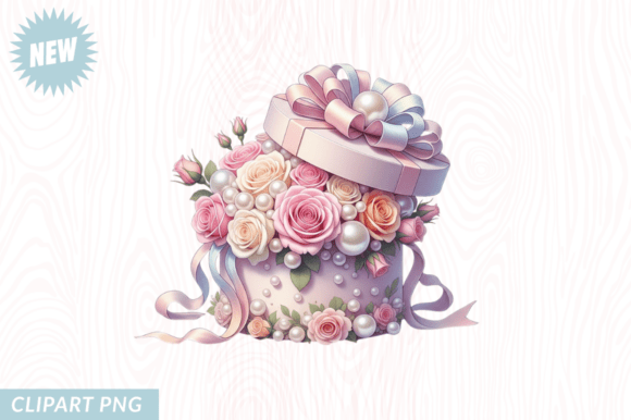 Download Watercolor Floral Gift Box Clipart PNG - Gift box clipart Collection
