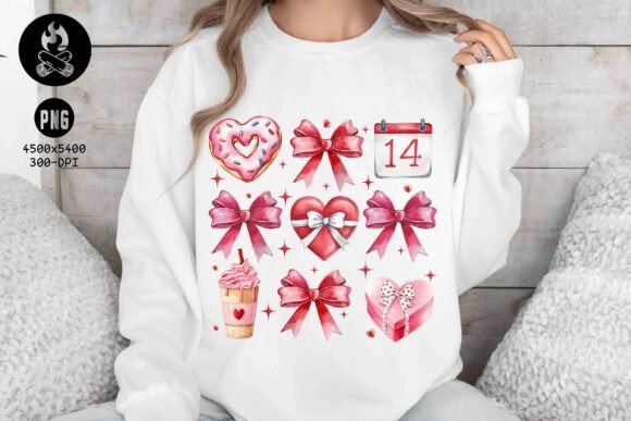 Download Valentine Icons PNG,Cute Bow Heart Donut - Valentine icons Collection
