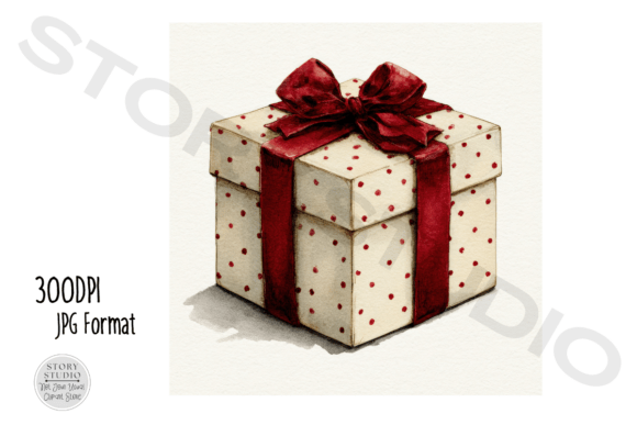 Download Festive Polka Dot Gift Box Clipart - Gift box clipart Collection