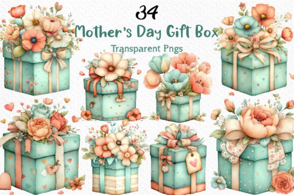 Download Mother’s Day Gift Box Clipart PNG - Gift box clipart Collection