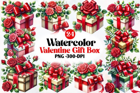 Download Valentine Gift Box Clipart Bundle - Gift box clipart Collection