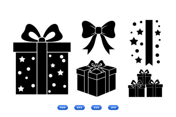 Download Festive Gift Box Clipart Set - Gift box clipart Collection